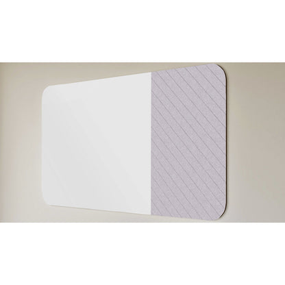 Whiteboard Curve Combi, HxD 1980 x 10 mm, frameless, width 3920 mm, white.