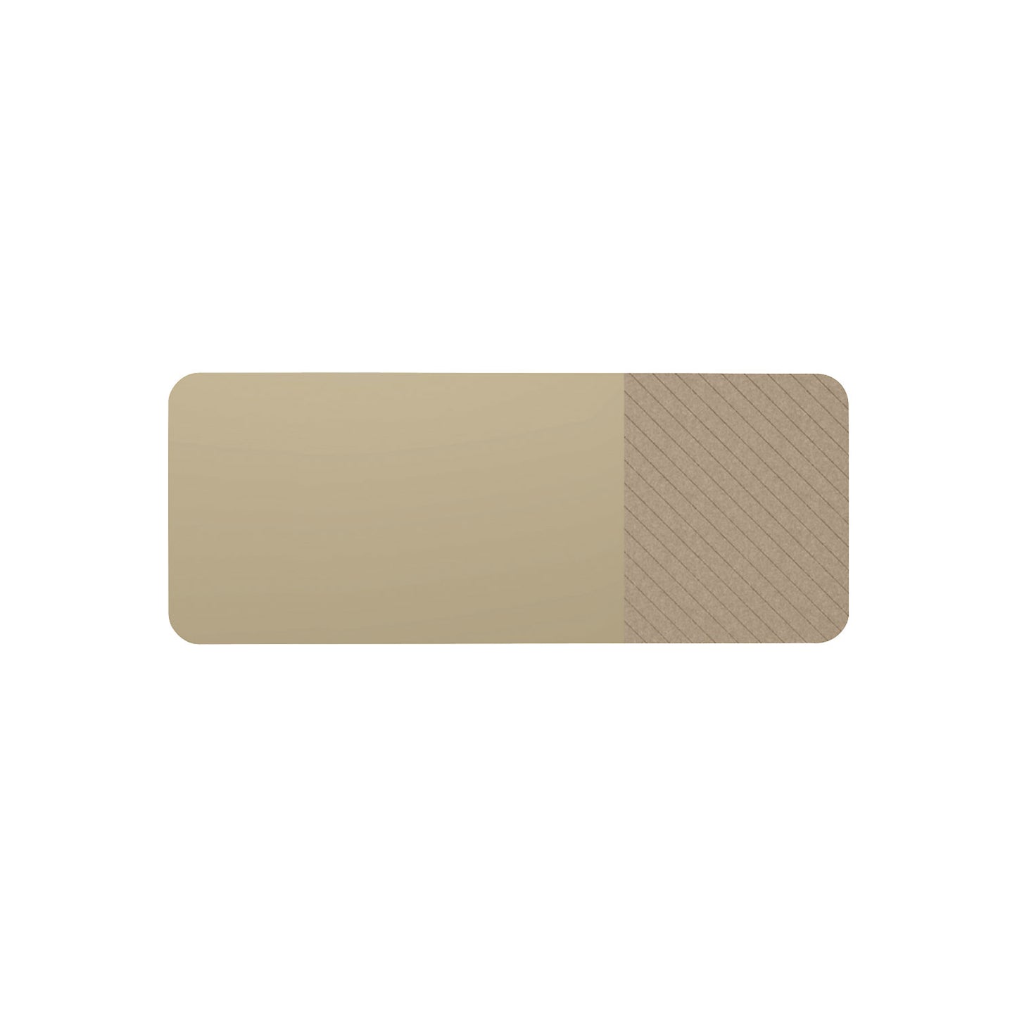 Whiteboard Curve Combi, HxD 1980 x 10 mm, frameless, width 3920 mm, brown.