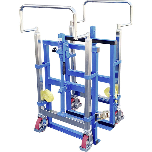 Furniture movers, hydraulic, max. load 1800 kg, pack of 2, 250 mm lifting.