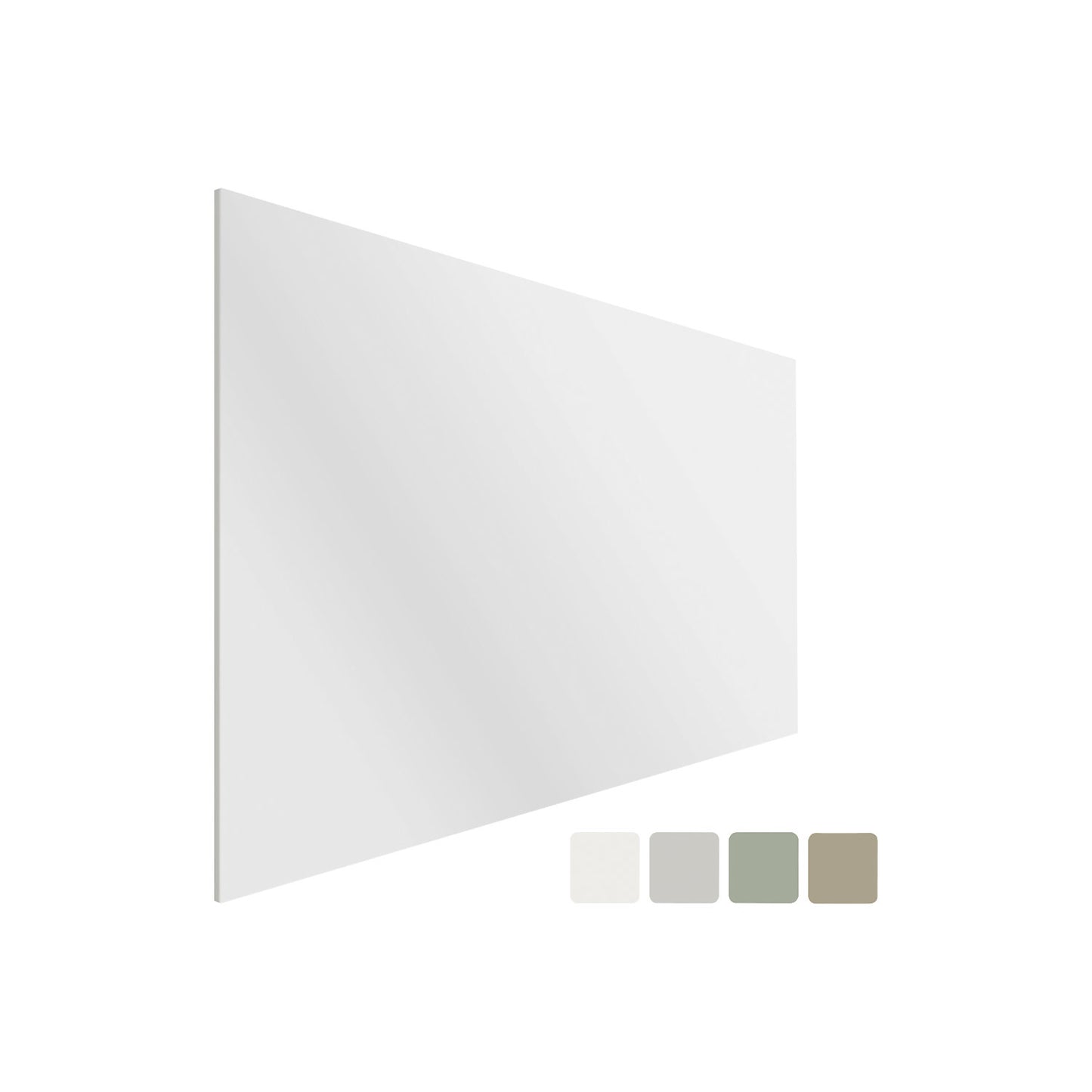 SHARP whiteboard, frameless, with straight corners, WxH 1180 x 1180 mm, white.
