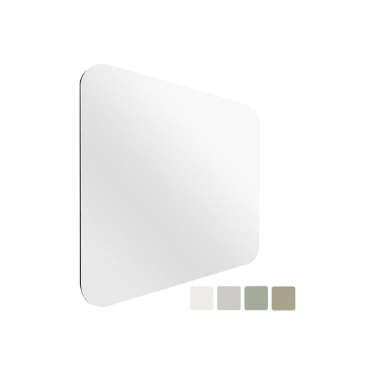 CURVE whiteboard, frameless, with rounded corners, WxH 1180 x 1180 mm, white.