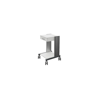 Medical equipment trolley swingo, LxW 559 x 545 mm, height 806 mm, 2 shelves.