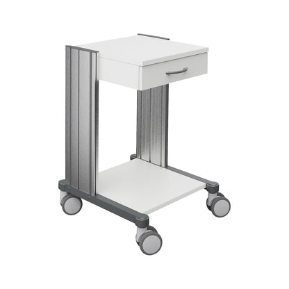 Medical equipment trolley swingo, LxW 559 x 545 mm, height 806 mm, 2 shelves.