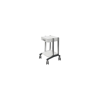 Medical equipment trolley doppio, 2 shelves, LxWxH 565 x 563 mm x 793 mm.