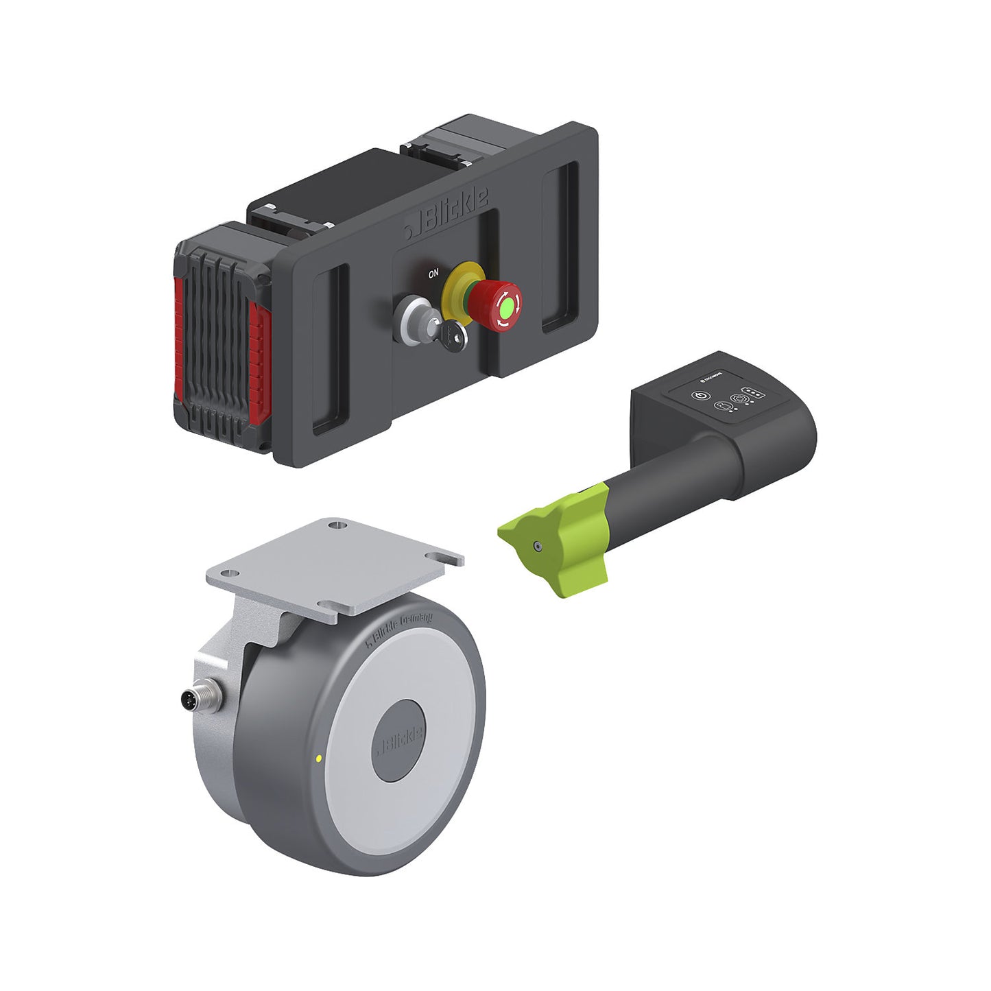 ErgoMove 500 drive system set, handle with rotary encoder, 5 km/h.