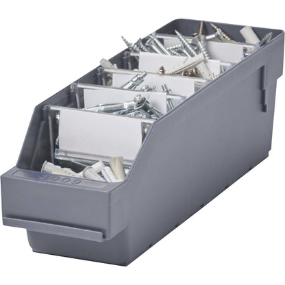 Shelf bin made of highly impact resistant polypropylene, grey, LxWxH 300 x 90 x 95 mm, pack of 40.