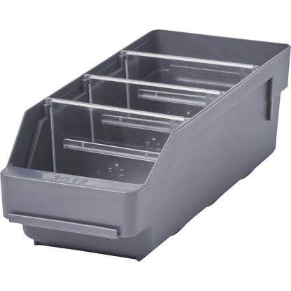 Shelf bin made of highly impact resistant polypropylene, grey, LxWxH 300 x 120 x 95 mm, pack of 30.