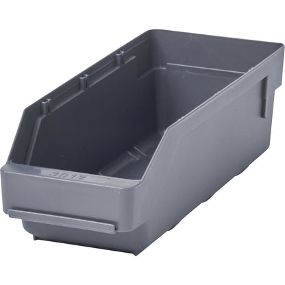 Shelf bin made of highly impact resistant polypropylene, grey, LxWxH 300 x 120 x 95 mm, pack of 30.