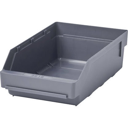 Shelf bin made of highly impact resistant polypropylene, grey, LxWxH 300 x 180 x 95 mm, pack of 20.