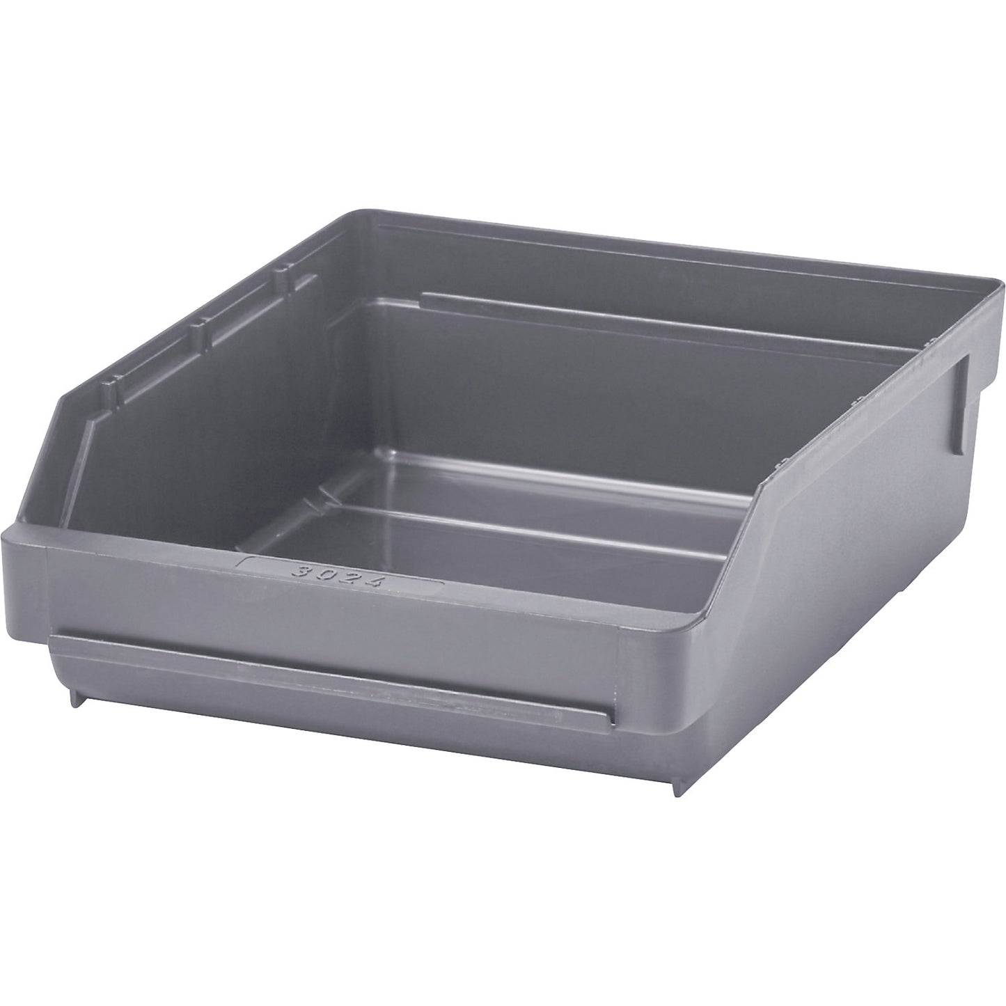 Shelf bin made of highly impact resistant polypropylene, grey, LxWxH 300 x 240 x 95 mm, pack of 15.