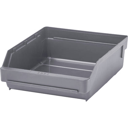 Shelf bin made of highly impact resistant polypropylene, grey, LxWxH 300 x 240 x 95 mm, pack of 15.