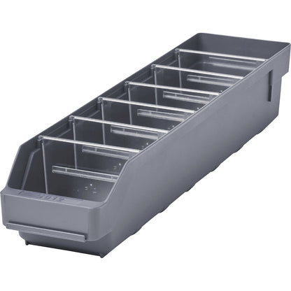 Shelf bin made of highly impact resistant polypropylene, grey, LxWxH 500 x 120 x 95 mm, pack of 30.