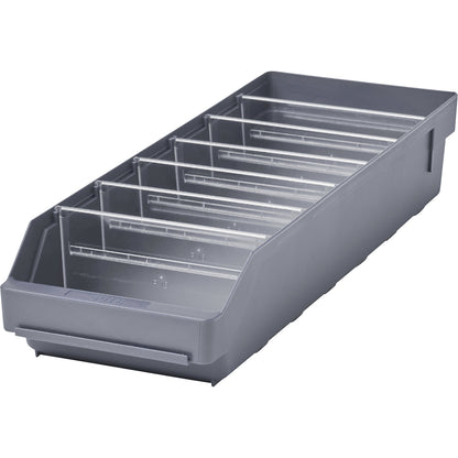 Shelf bin made of highly impact resistant polypropylene, grey, LxWxH 500 x 180 x 95 mm, pack of 20.