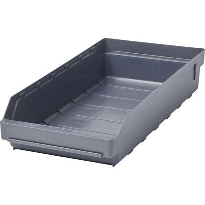 Shelf bin made of highly impact resistant polypropylene, grey, LxWxH 500 x 240 x 95 mm, pack of 15.