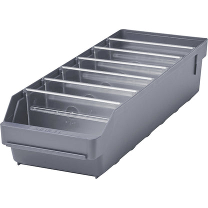 Shelf bin made of highly impact resistant polypropylene, grey, LxWxH 500 x 180 x 110 mm, pack of 20.