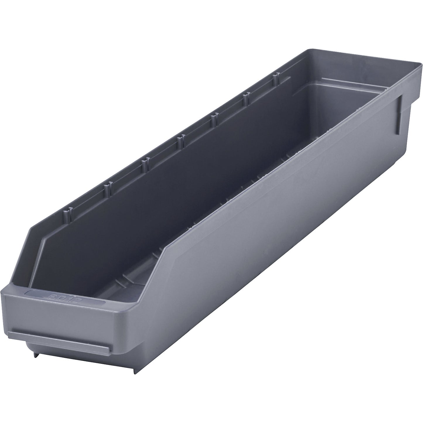 Shelf bin made of highly impact resistant polypropylene, grey, LxWxH 600 x 120 x 95 mm, pack of 30.