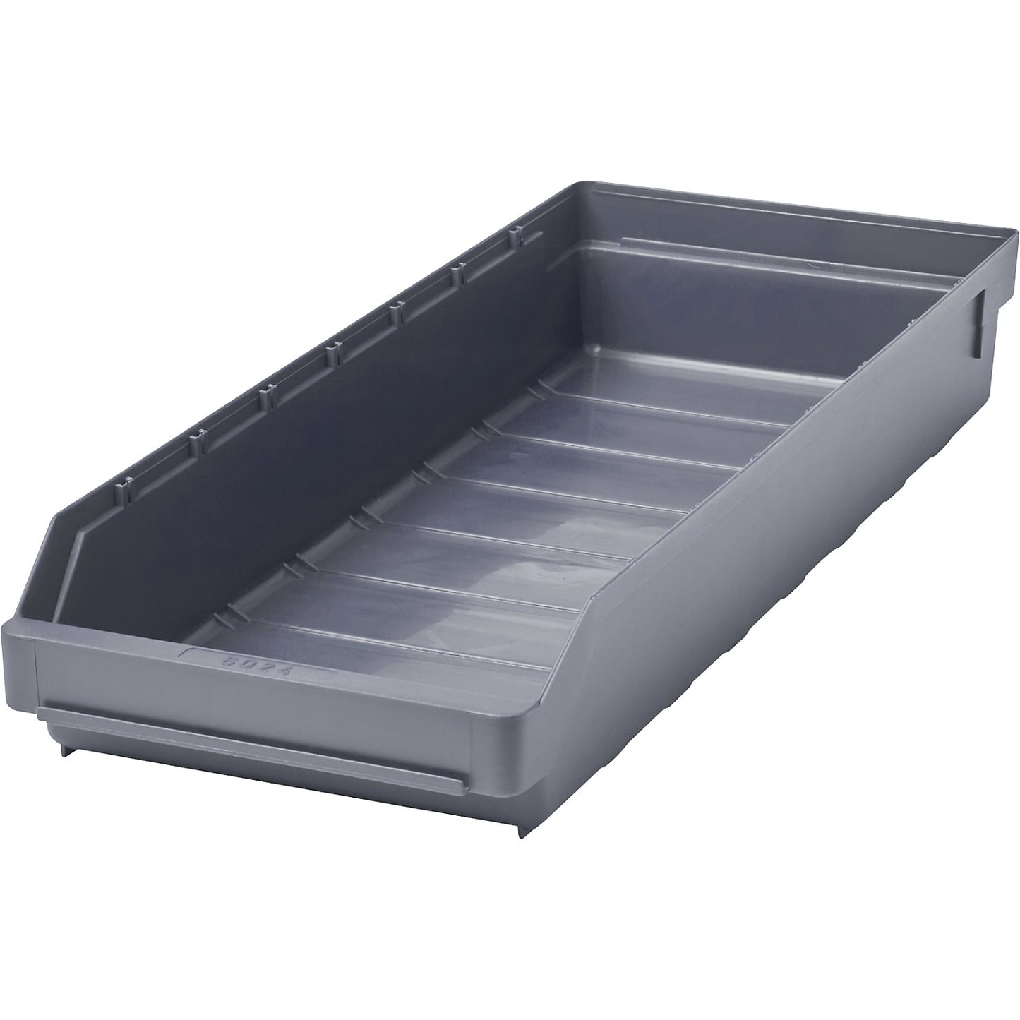 Shelf bin made of highly impact resistant polypropylene, grey, LxWxH 600 x 240 x 95 mm, pack of 15.