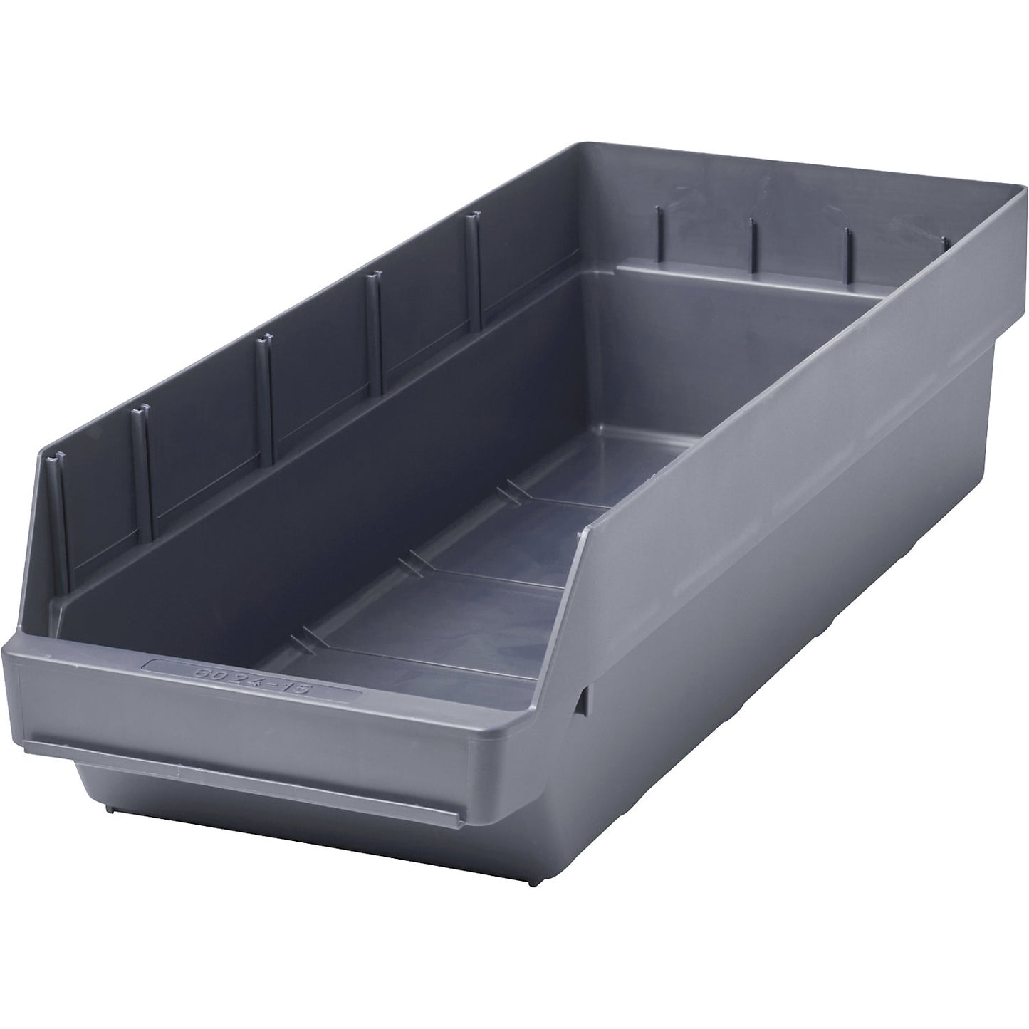 Shelf bin made of highly impact resistant polypropylene, grey, LxWxH 600 x 240 x 150 mm, pack of 10.