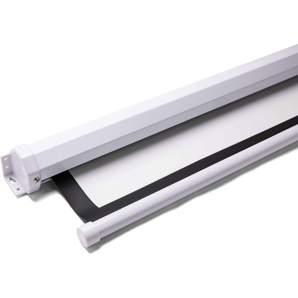 Roller projection screen, polyester / PVC-coated, matt white, screen area WxH 2000 x 1500 mm.