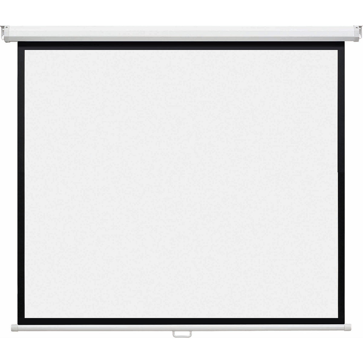 Roller projection screen, polyester / PVC-coated, matt white, projection surface WxH 2200 x 2200 mm.