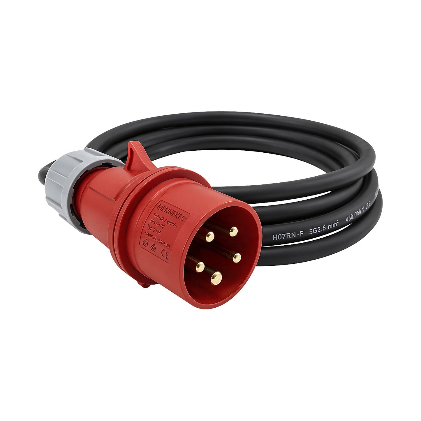Mains connection cable, for Loxxer battery charging cabinets, 400 V.