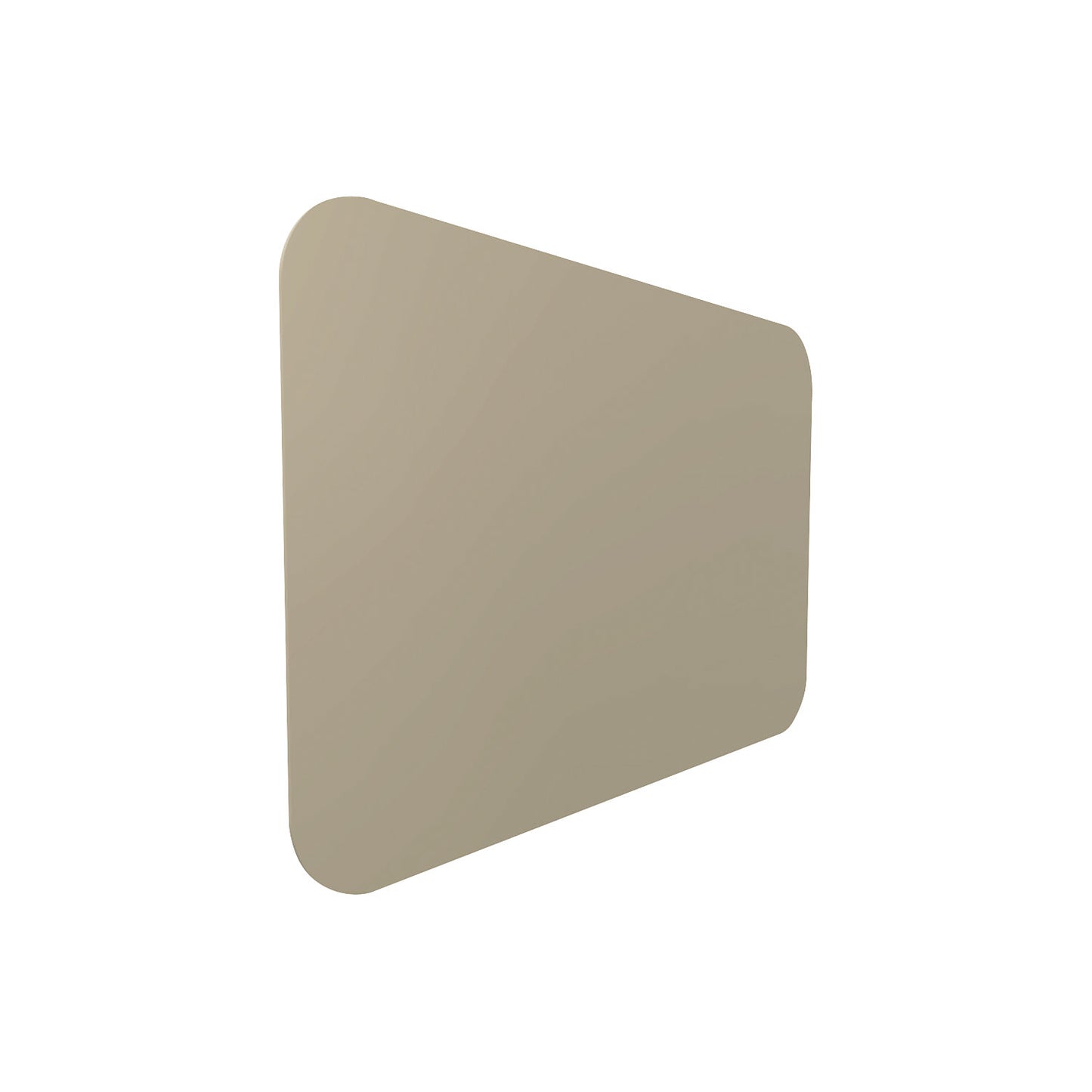 CURVE whiteboard, frameless, with rounded corners, WxH 1780 x 1180 mm, brown.