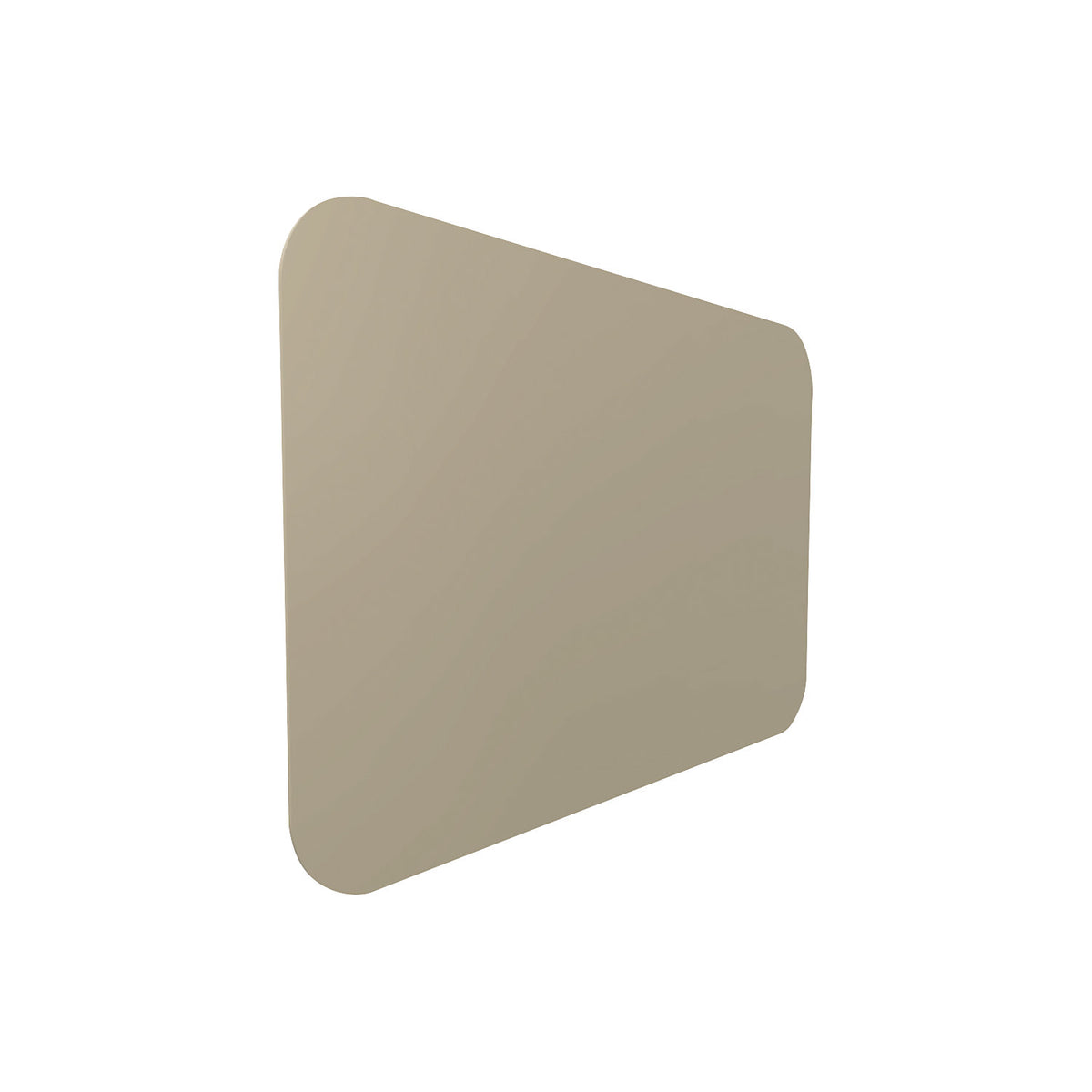 CURVE whiteboard, frameless, with rounded corners, WxH 1480 x 1180 mm, brown.