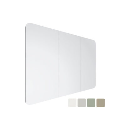 Design XXL whiteboard VisuWall Curve, sheet steel, enamel, WxH 4900 x 1980 mm, grey.