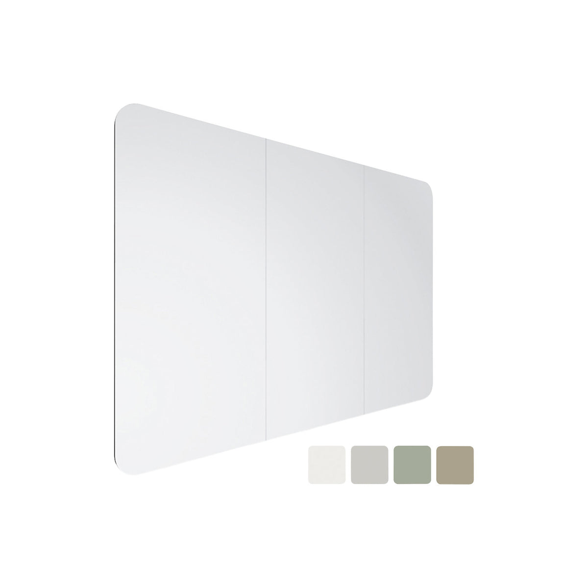 Design XXL whiteboard VisuWall Curve, sheet steel, enamel, WxH 3920 x 1980 mm, brown.