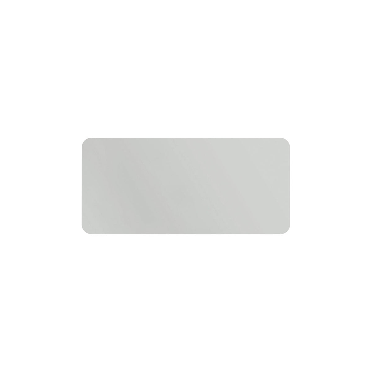 CURVE whiteboard, frameless, with rounded corners, WxH 1980 x 980 mm, grey.