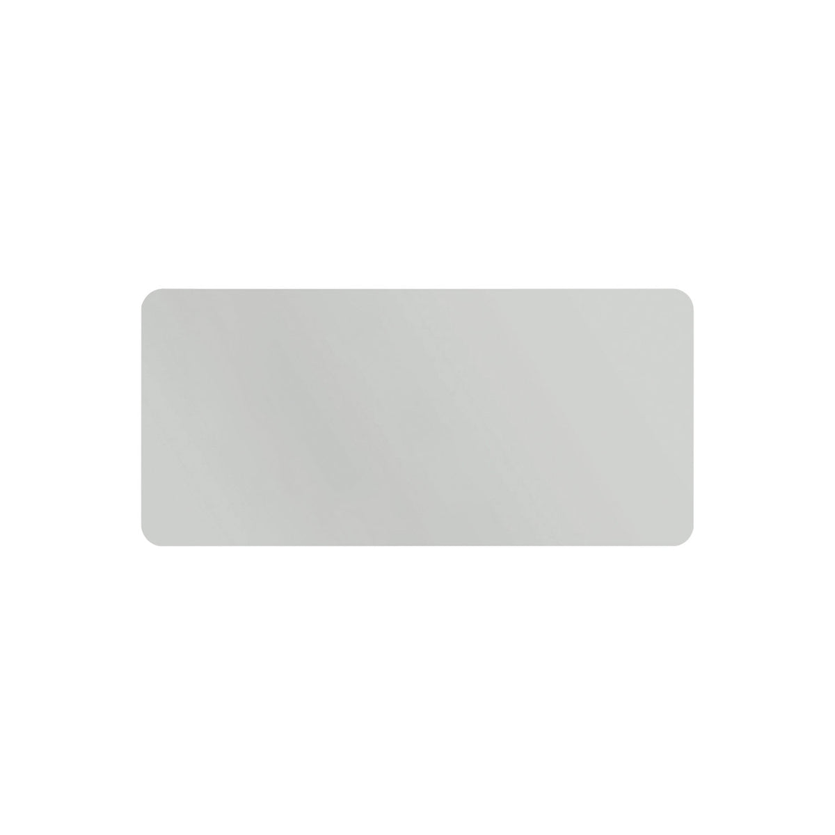 CURVE whiteboard, frameless, with rounded corners, WxH 2380 x 1180 mm, grey.