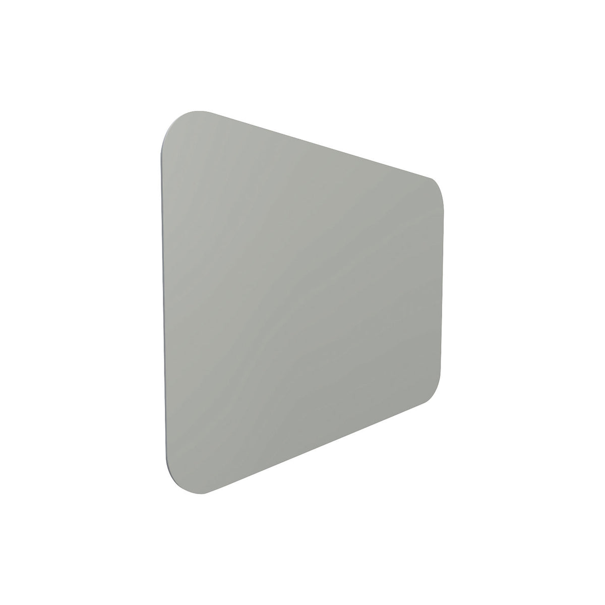 CURVE whiteboard, frameless, with rounded corners, WxH 1480 x 980 mm, grey.