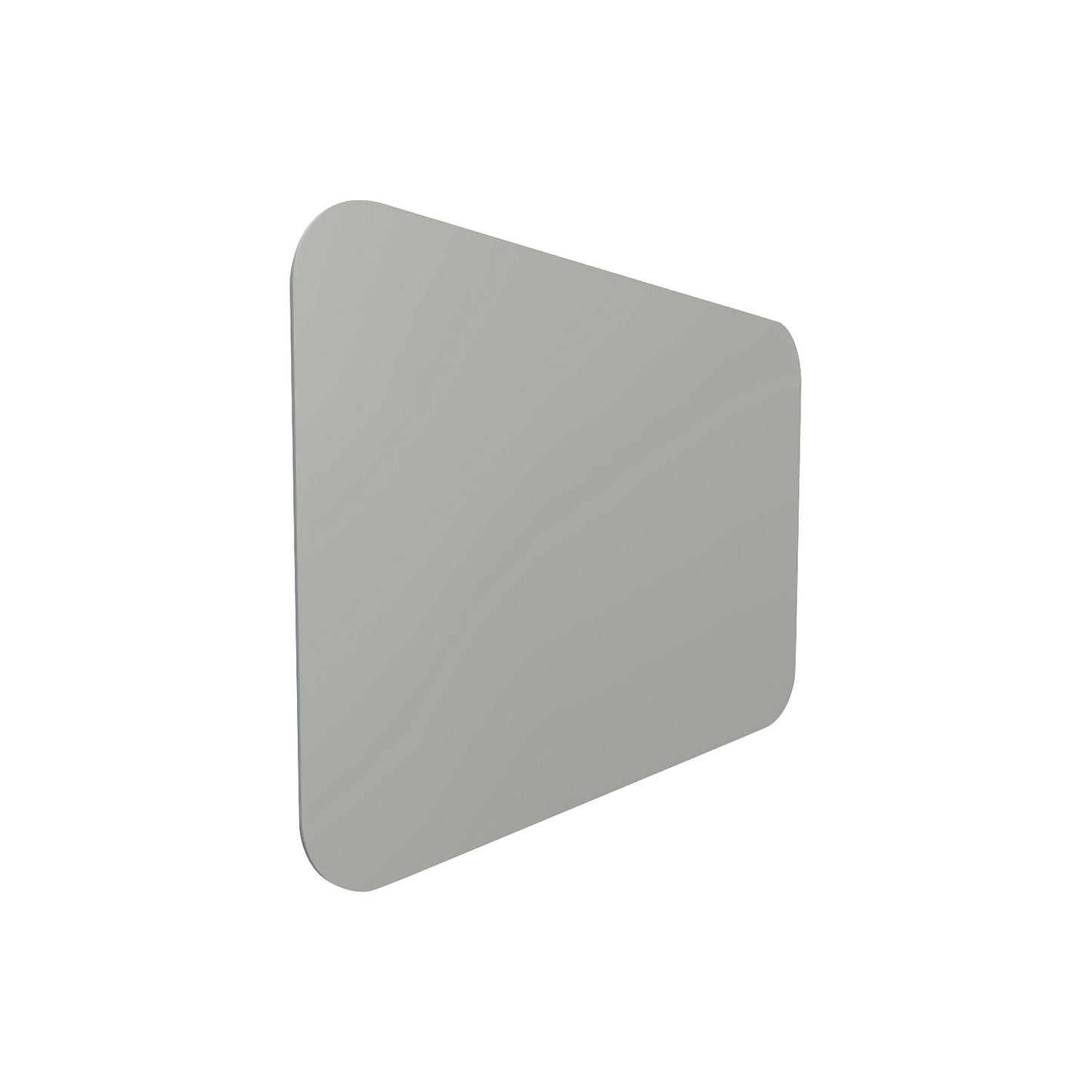 CURVE whiteboard, frameless, with rounded corners, WxH 1180 x 1180 mm, grey.
