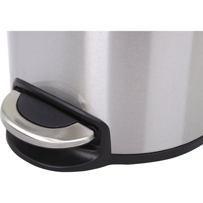 Waste collector with pedal, capacity 30 l, Ø x H 366 x 650 mm, stainless steel.