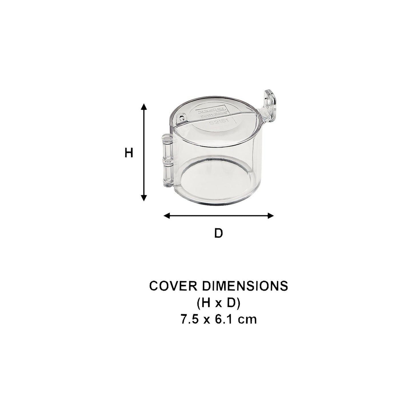 Safety cover, for push buttons and rotary switches, pack of 6, plastic.