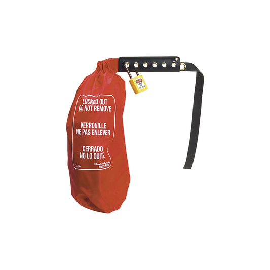 Bag lock, 6-compartment, for oversized plug-in connections/drive control units, plastic.