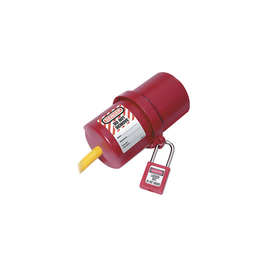 Lock for electrical plug-in connections, plastic, 220 - 550 V plug.