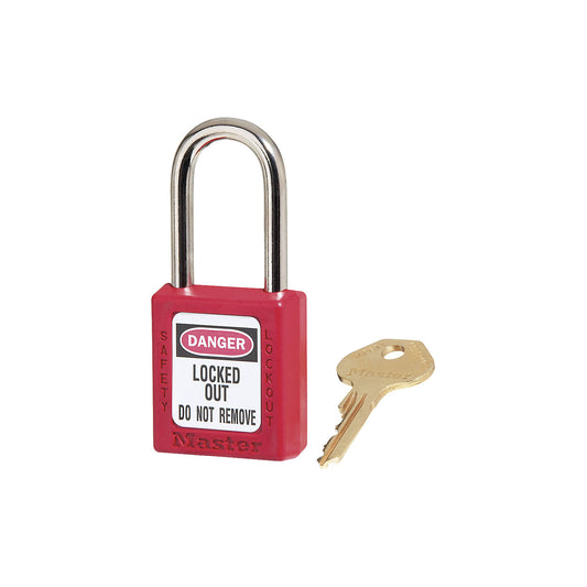 Zenex™ padlock, steel shackle, for outdoor use, pack of 6, height 44 mm.