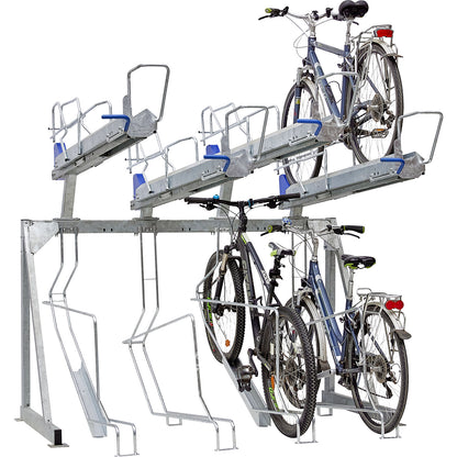 8-bicycle stand, lift model, length 2210 mm, metal effect finish.