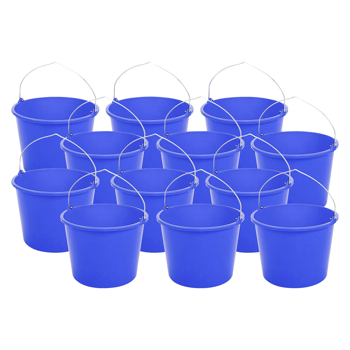 Bucket, capacity 12 l, pack of 12, blue.