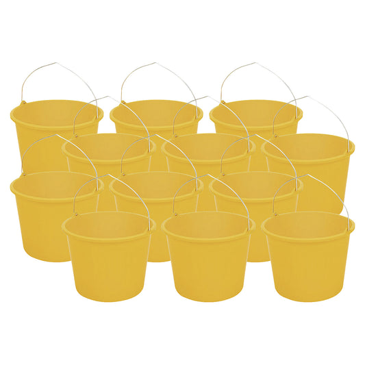 Bucket, capacity 12 l, pack of 12, yellow.