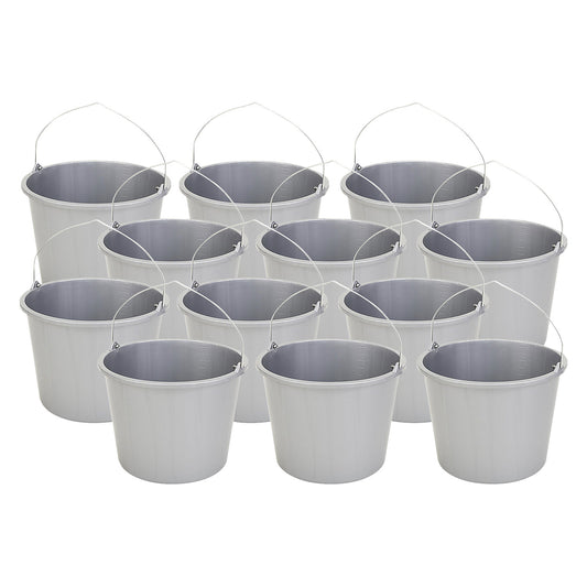 Bucket, capacity 12 l, pack of 12, grey.