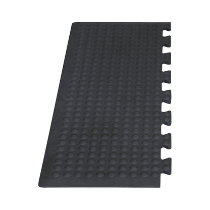 Yoga Flex Oil anti-fatigue matting, black, LxW 300 x 800 mm, end piece.