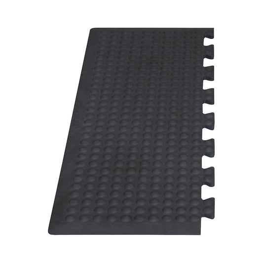 Yoga Flex Oil anti-fatigue matting, black, LxW 300 x 800 mm, end piece.