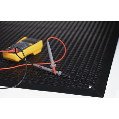 ESD anti-fatigue matting Yoga Ergo Stat, made of polyurethane, LxW 950 x 650 mm, black.