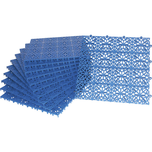 Yoga Easy Event plastic floor tile, load capacity 220 t/m², 300 x 300 mm, blue (1 m²), pack of 11.