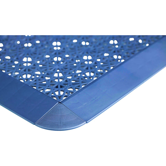 Yoga Easy Event plastic floor tile, load capacity 220 t/m², LxW 55 x 55 mm, blue, corners, pack of 4.