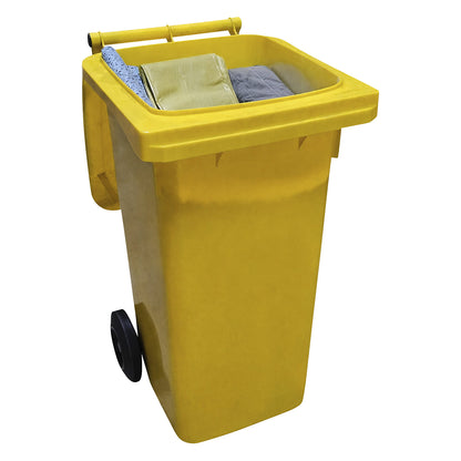 Spill emergency kit in a mobile container, absorption 100 l, universal model, grey.
