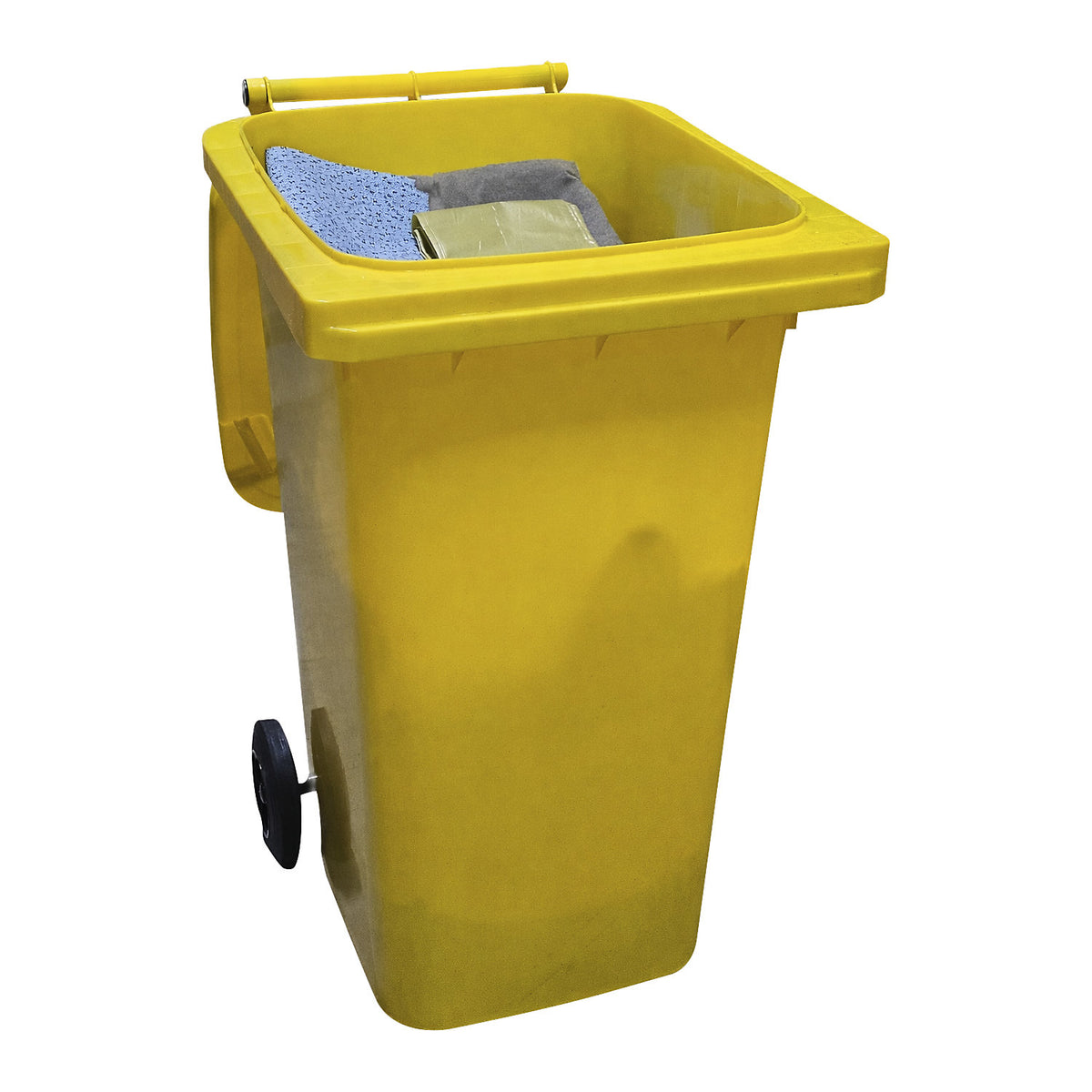 Emergency spill kit in a plastic drum, absorbency 200 l, universal model, grey.
