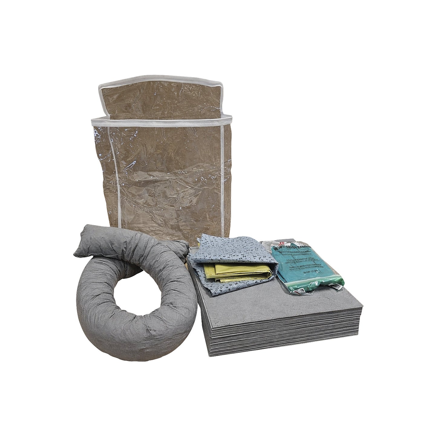 Spill emergency kit in carrying bag, absorption 20 l, universal model, grey.